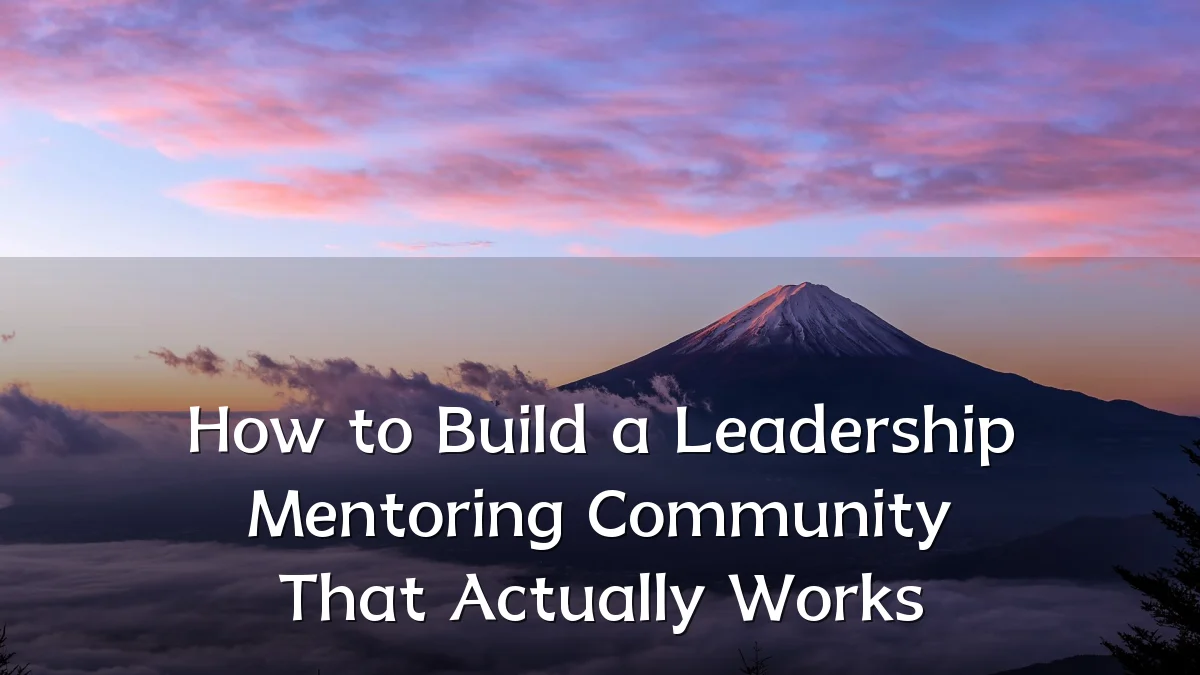 How to Build a Leadership Mentoring Community That Actually Works